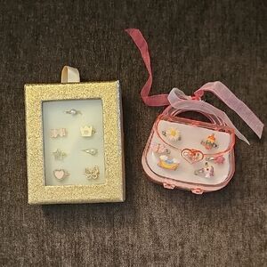 Kids' Gold and Pink Earring Sets